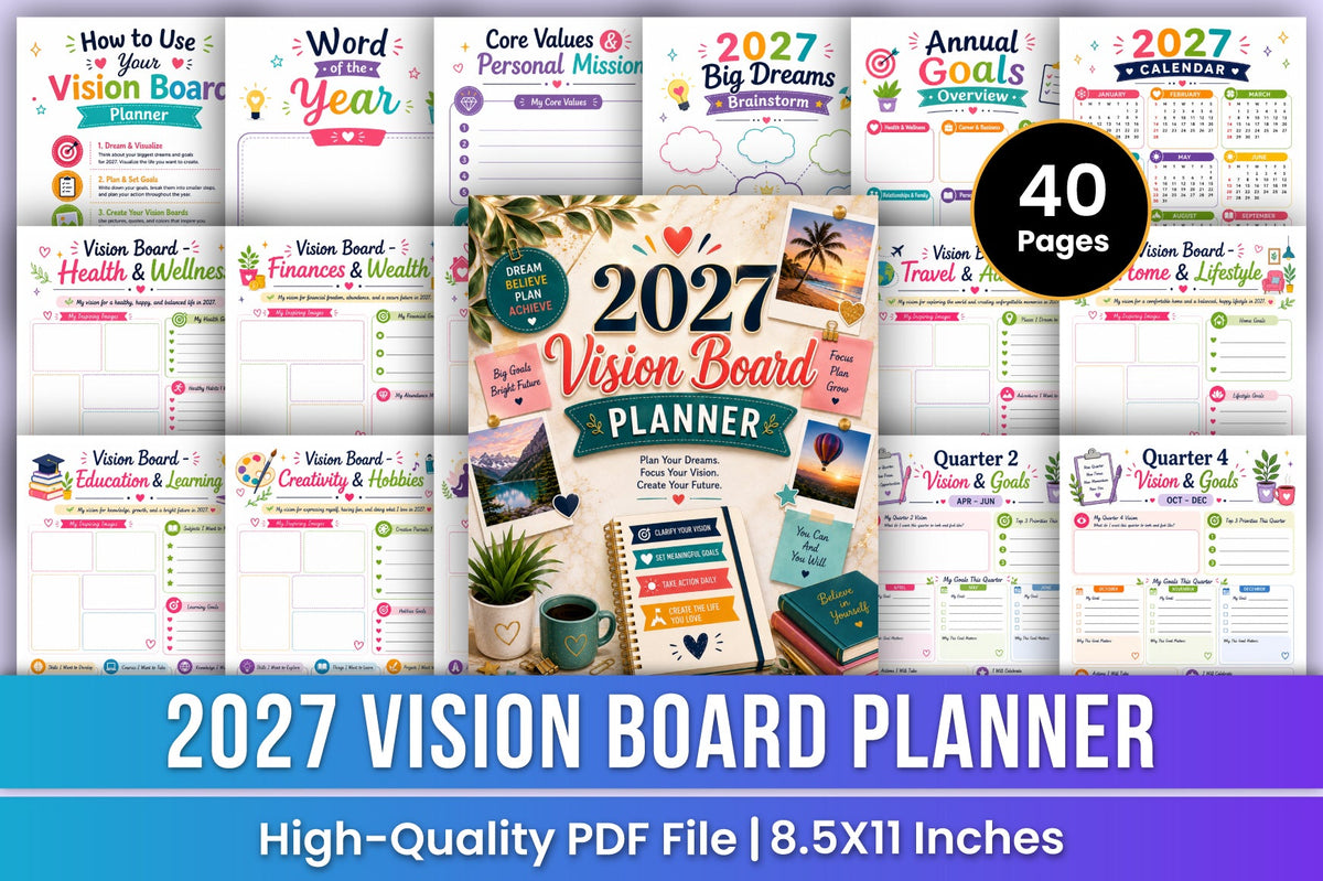 Vision Board Planner 2027