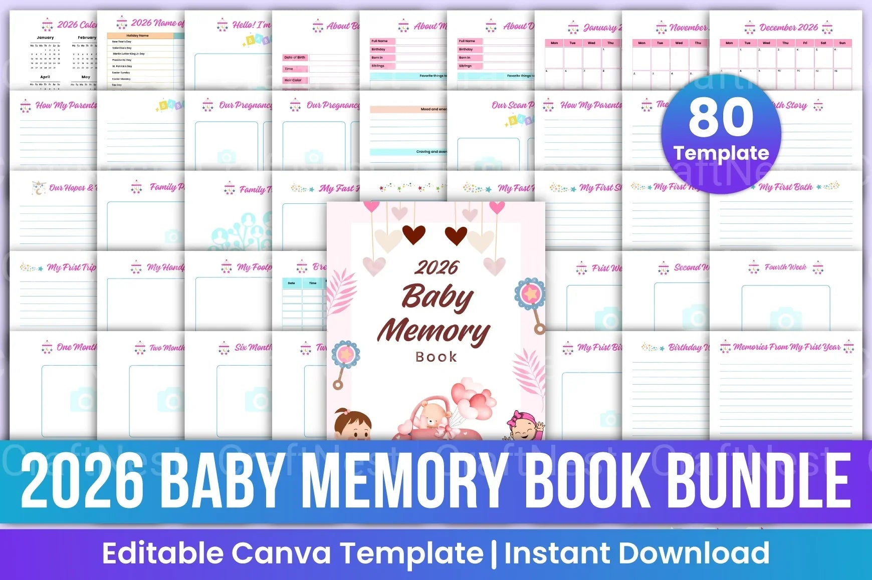 Baby Memory Book: Cherish Every Milestone - CraftNest - Digital Crafting and Art