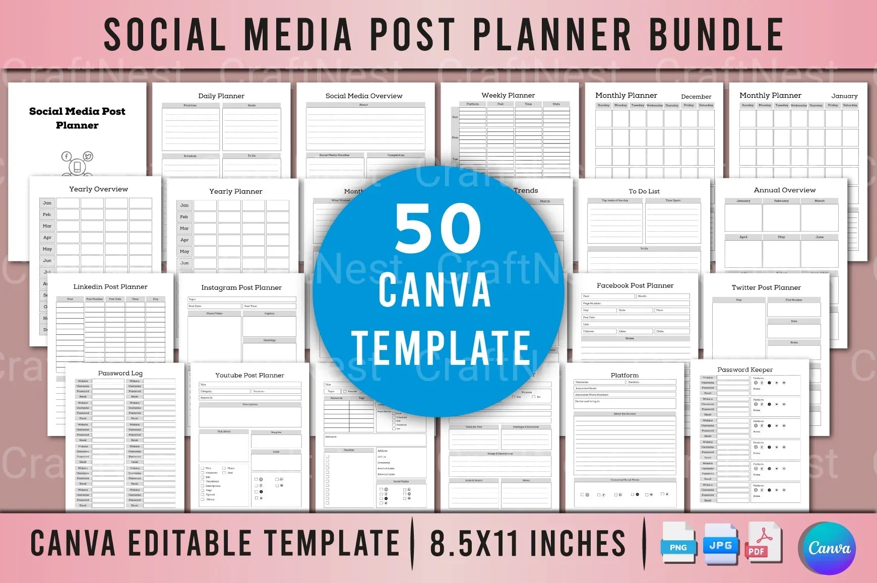Social Media Post Planner - CraftNest - Digital Crafting and Art
