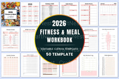 Fitness Meal Planning Workbook - CraftNest - Digital Crafting and Art