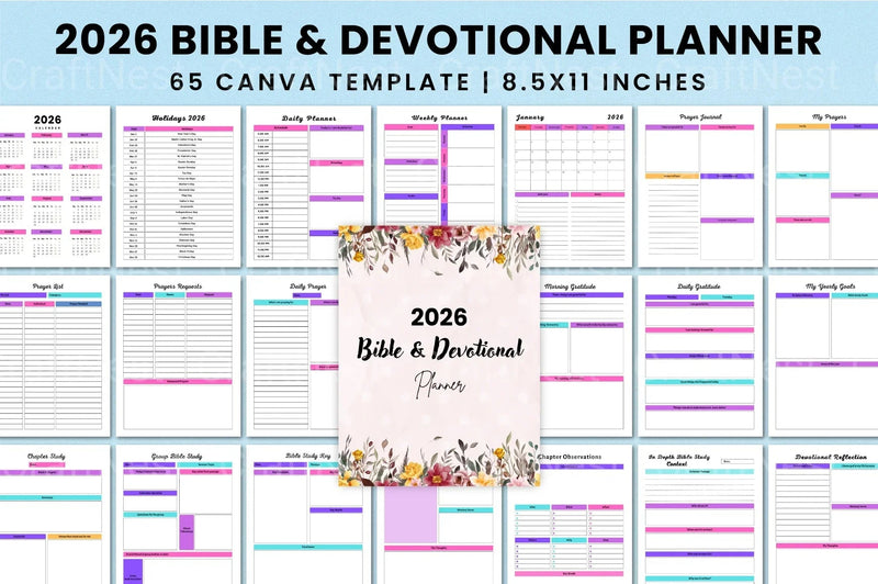 Bible Devotional Planner for Spiritual Growth - CraftNest - Digital Crafting and Art
