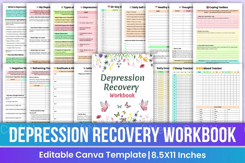 Depression Recovery Workbook: A Guide to Healing - CraftNest - Digital Crafting and Art