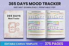 Mood Tracker Journal: Daily Mood Log - CraftNest - Digital Crafting and Art