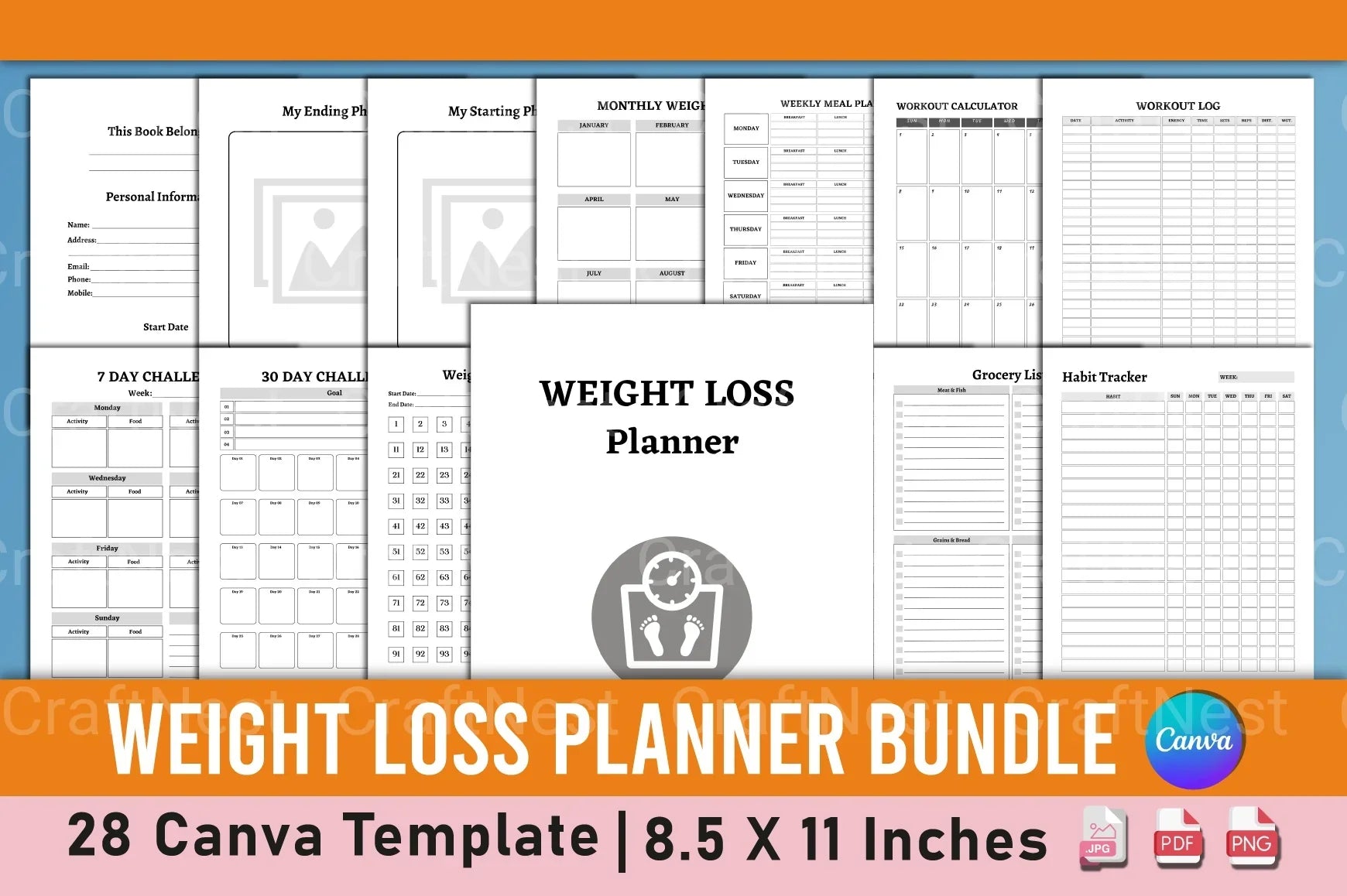 Weight Loss Tracker Tool - CraftNest - Digital Crafting and Art