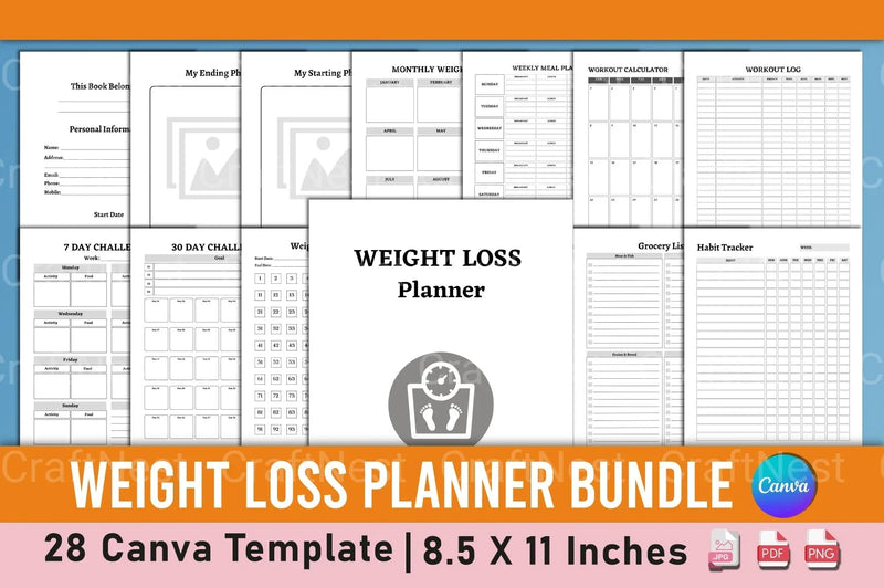 Weight Loss Tracker Tool - CraftNest - Digital Crafting and Art
