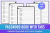 Password Book with Tabs for Easy Organization