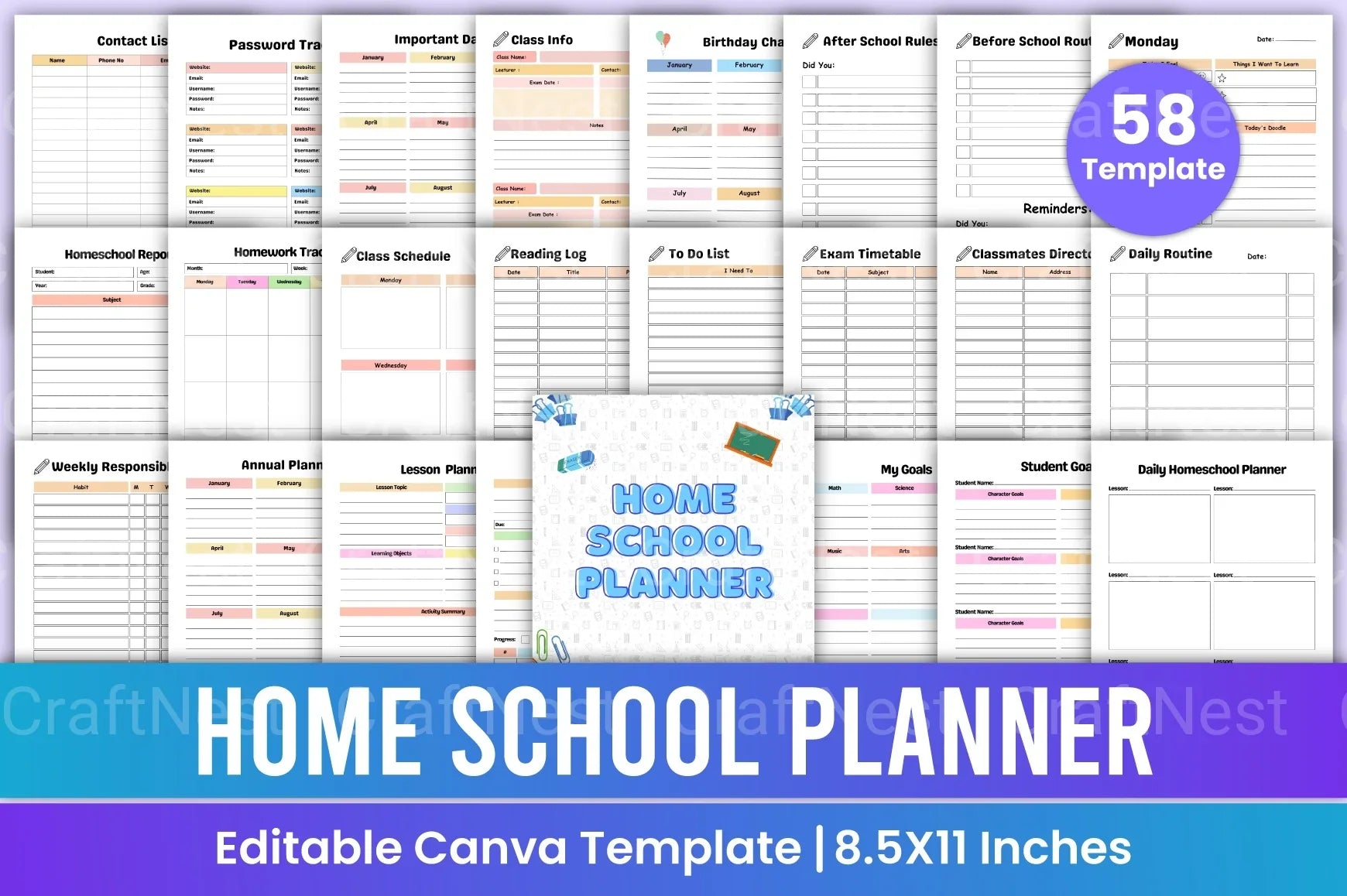 Home School Planner: Organize Your Homeschooling Effortlessly - CraftNest - Digital Crafting and Art