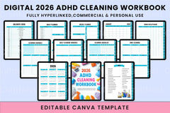 ADHD Cleaning Workbook: Effective Strategies for a Tidy Home - CraftNest - Digital Crafting and Art