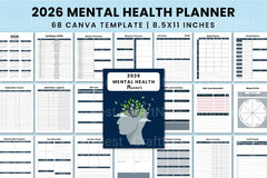 Mental Health Planner for Wellness and Self-Care - CraftNest - Digital Crafting and Art