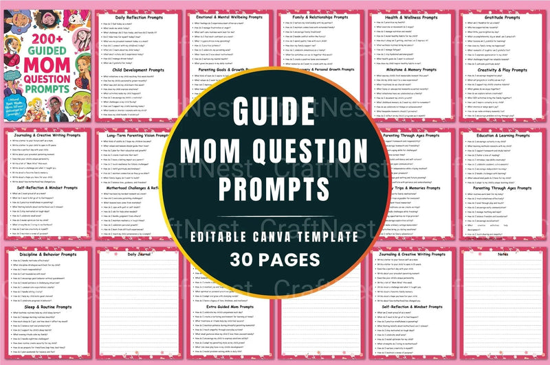 Guided Mom Question Prompts for Meaningful Conversations - CraftNest - Digital Crafting and Art