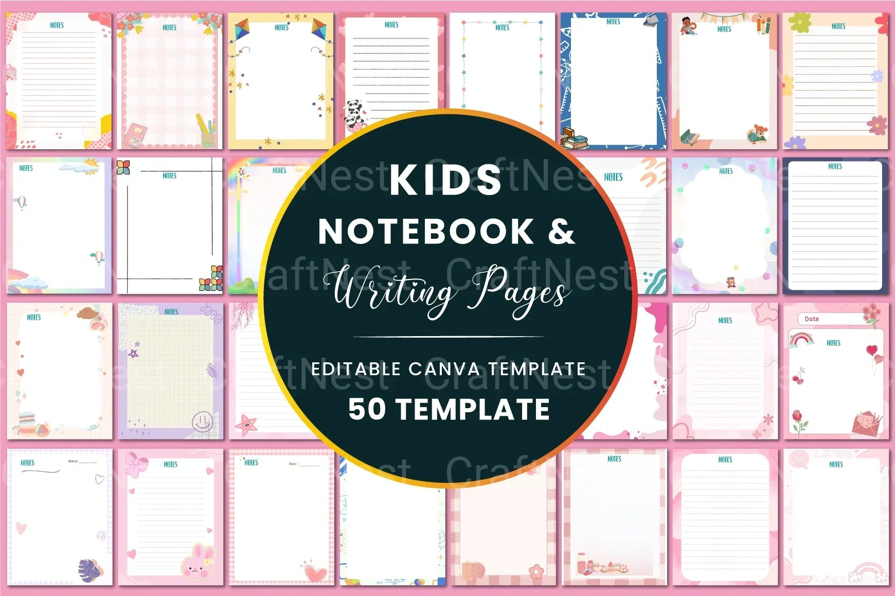 Kids Notebook Writing Guide - CraftNest - Digital Crafting and Art
