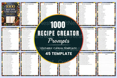 Recipe Creator Prompts for Culinary Inspiration - CraftNest - Digital Crafting and Art