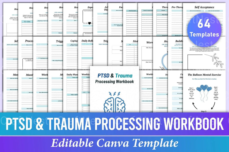 PTSD Trauma Processing Workbook - CraftNest - Digital Crafting and Art