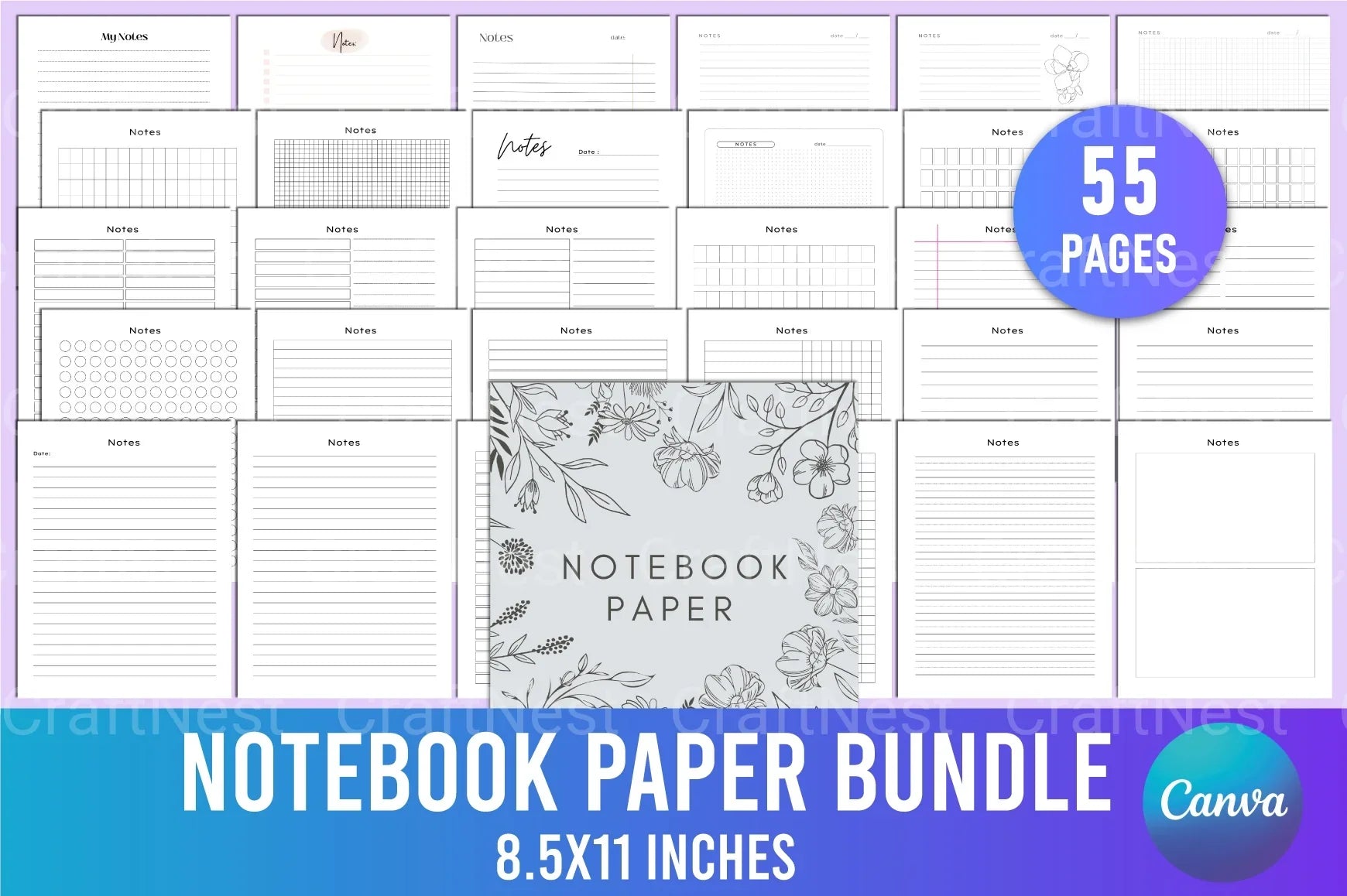 Stylish Notebook for Creative Ideas - CraftNest - Digital Crafting and Art