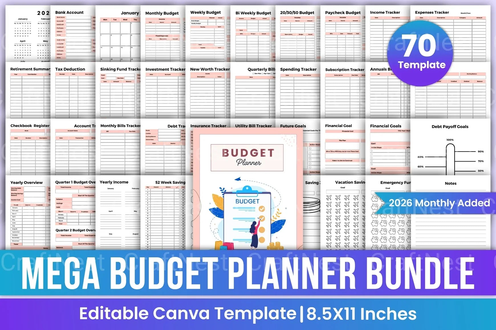Mega Budget Planner - CraftNest - Digital Crafting and Art