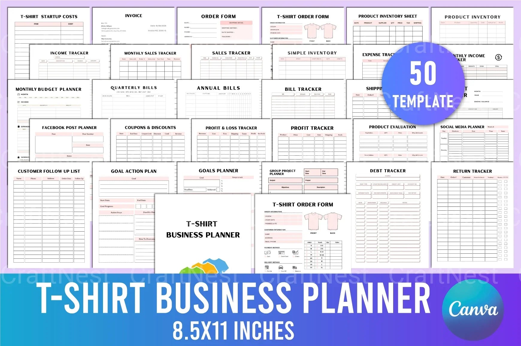 Shirt Business Planner Guide - CraftNest - Digital Crafting and Art