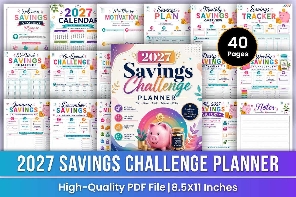 Savings Challenge Planner 2027