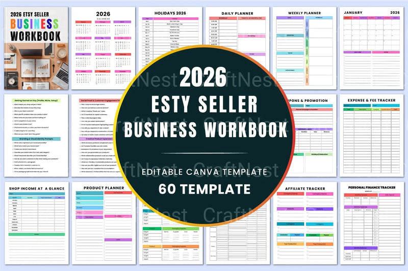 Etsy Seller Business Workbook for Success - CraftNest - Digital Crafting and Art