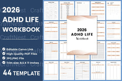 ADHD Life Planner for Better Organization - CraftNest - Digital Crafting and Art