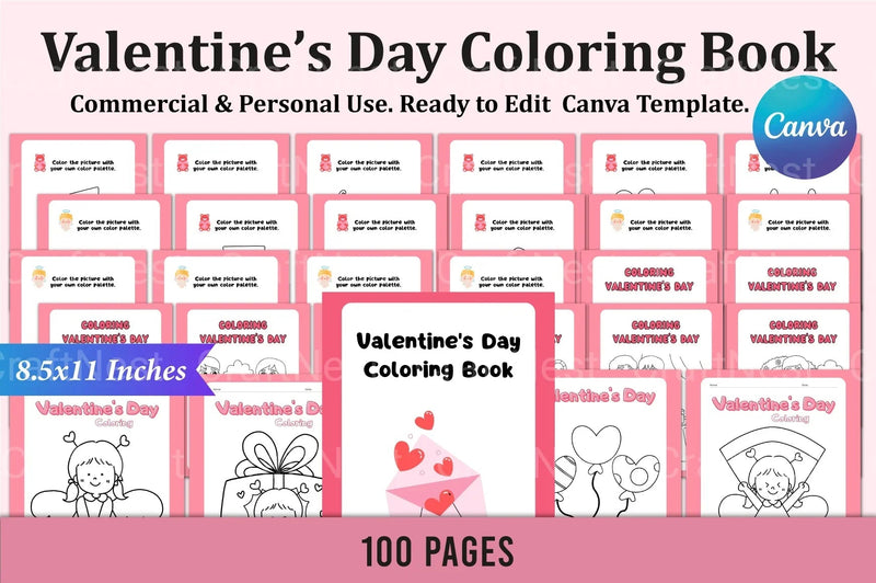 Valentine's Day Coloring Book for Kids - CraftNest - Digital Crafting and Art