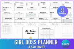Girl Boss Planner: Empower Your Productivity - CraftNest - Digital Crafting and Art