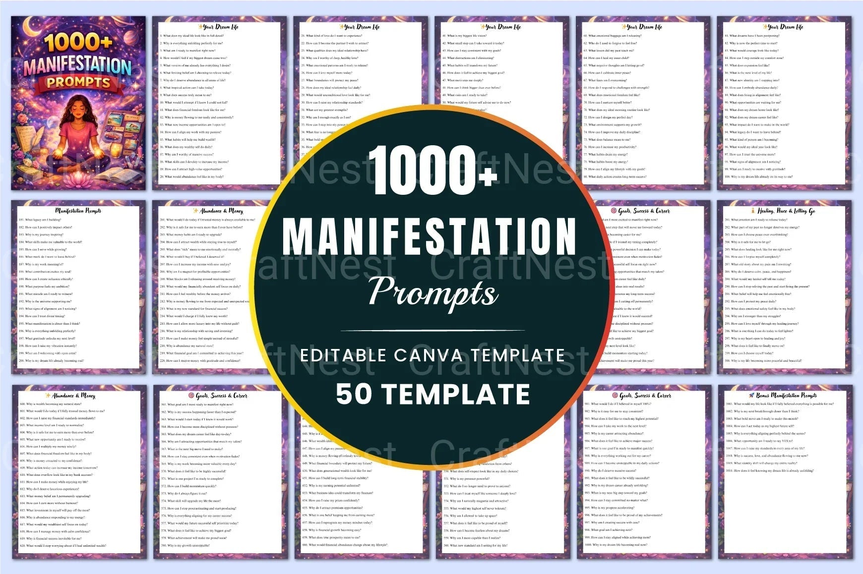 Manifestation Prompts Guide - CraftNest - Digital Crafting and Art