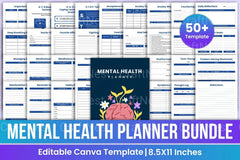 Mental Health Planner for Wellness and Self-Care - CraftNest - Digital Crafting and Art