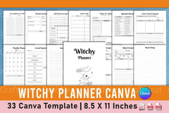Witchy Planner Canva Template - CraftNest - Digital Crafting and Art