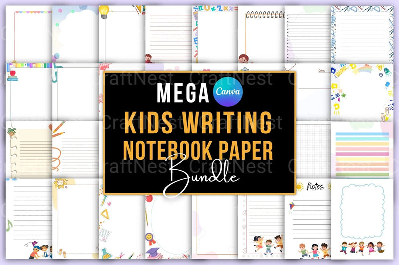 Mega Kids Writing Notebook - CraftNest - Digital Crafting and Art