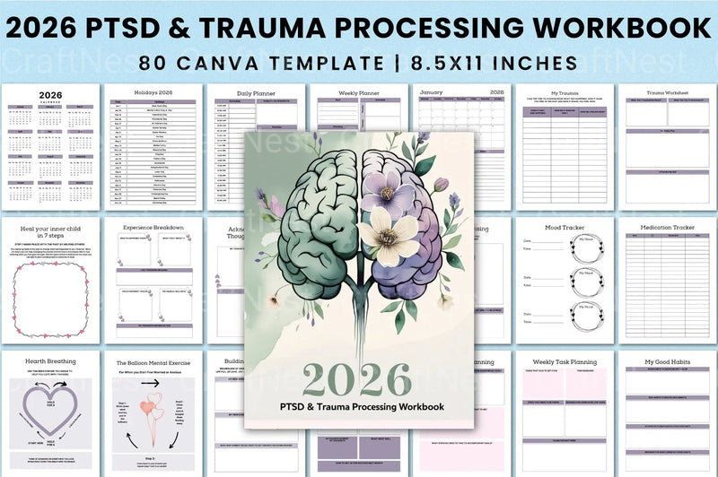 PTSD Trauma Processing Workbook - CraftNest - Digital Crafting and Art