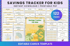 Kids Savings Tracker: Fun & Easy Money Management - CraftNest - Digital Crafting and Art