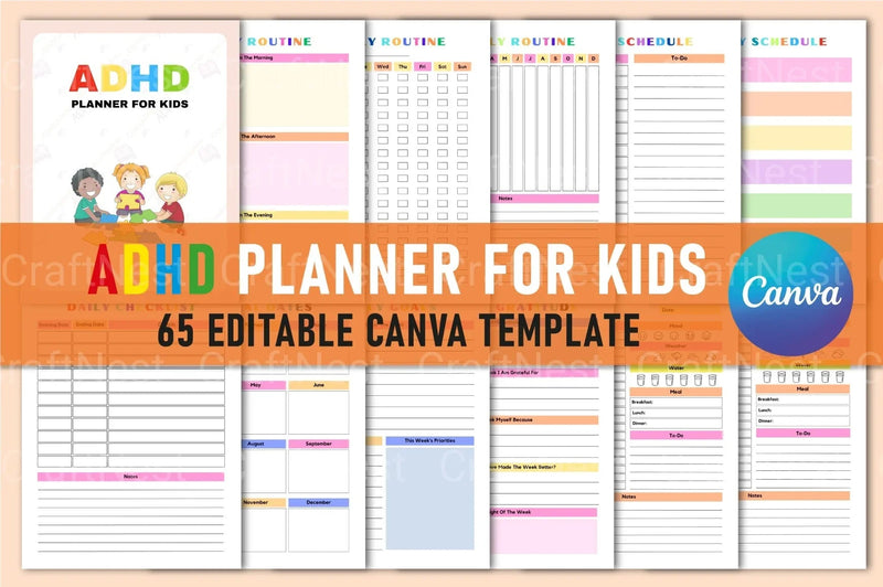 ADHD Planner for Kids: Boost Focus & Organization - CraftNest - Digital Crafting and Art
