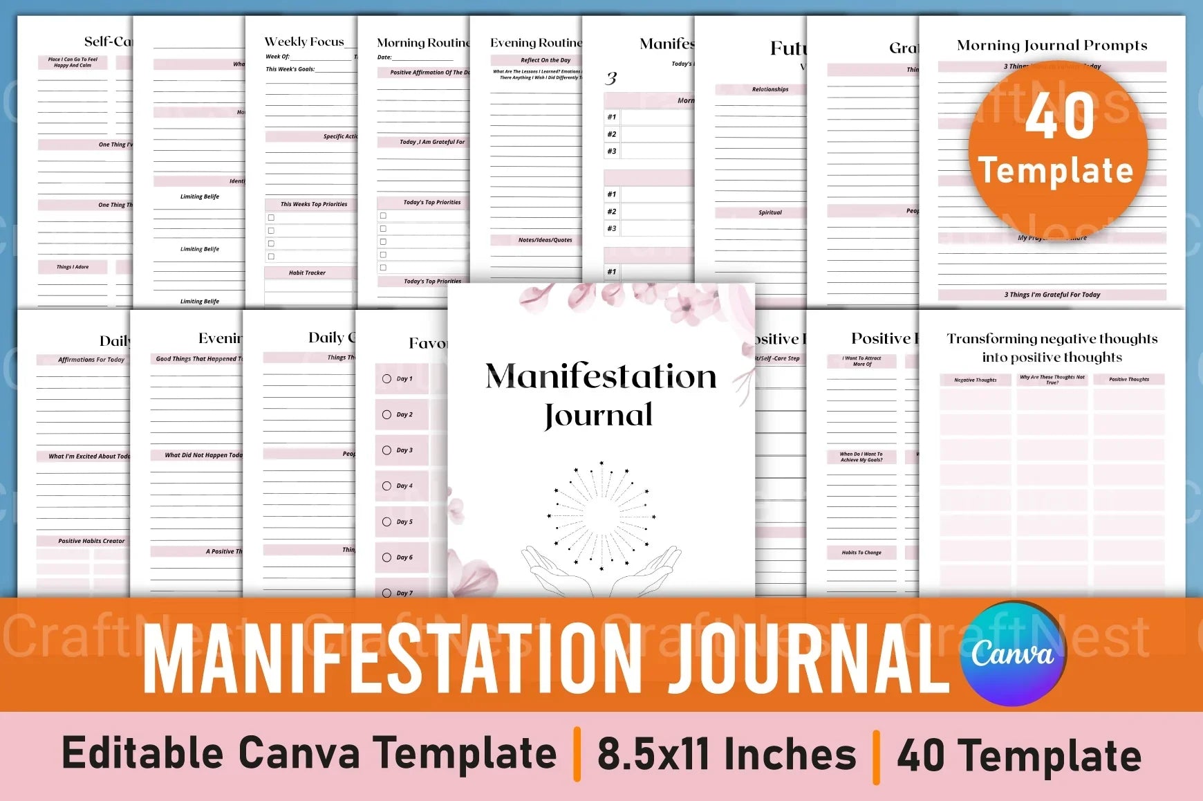 Manifestation Canva Template for Creative Designs - CraftNest - Digital Crafting and Art