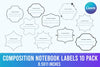 Customizable Composition Notebook Labels