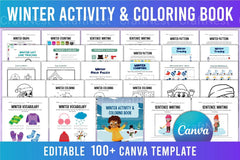 Winter Activity Coloring Book for Kids - CraftNest - Digital Crafting and Art