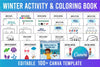 Winter Activity Coloring Book for Kids