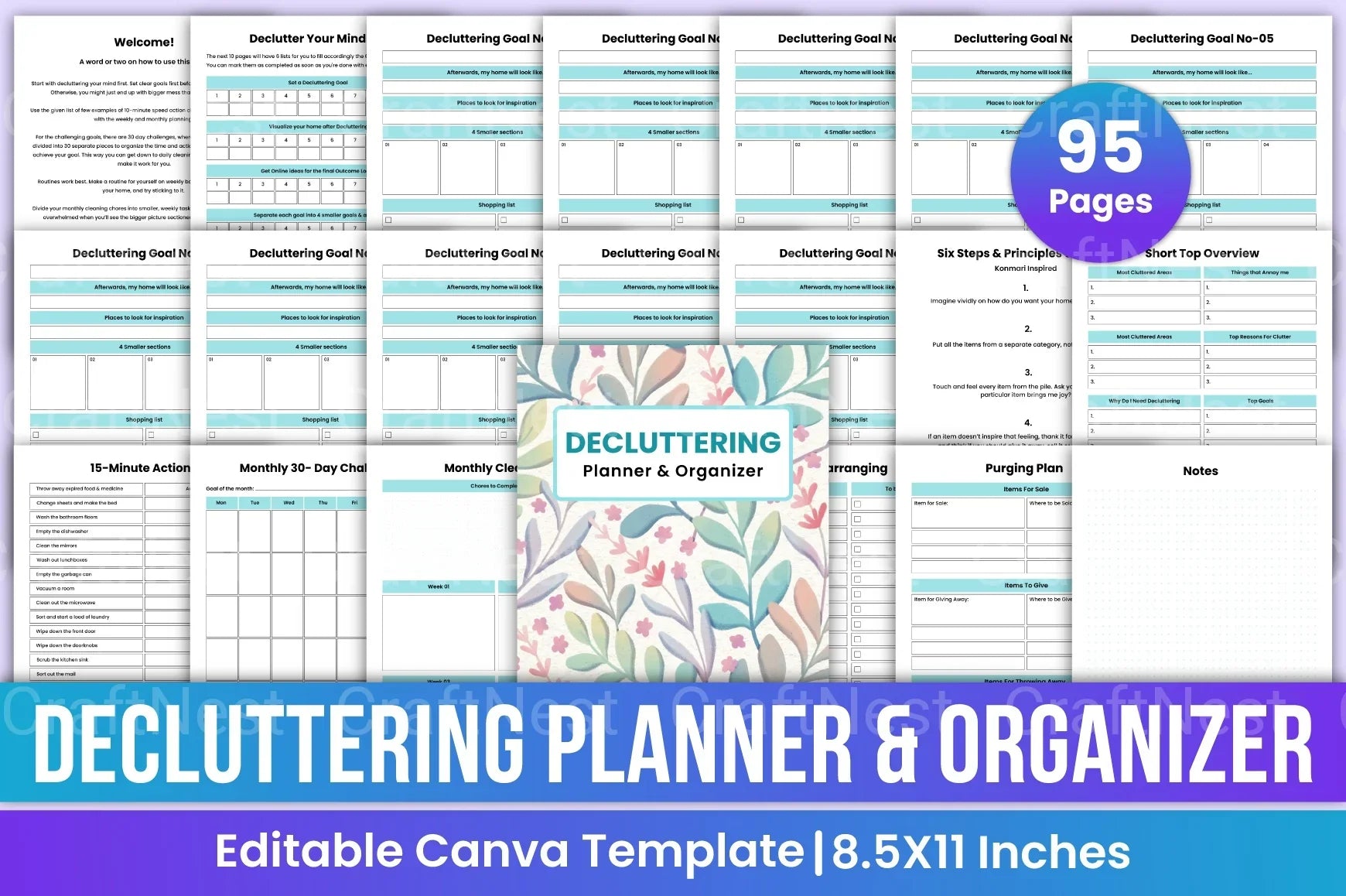 Decluttering Planner Organizer - CraftNest - Digital Crafting and Art