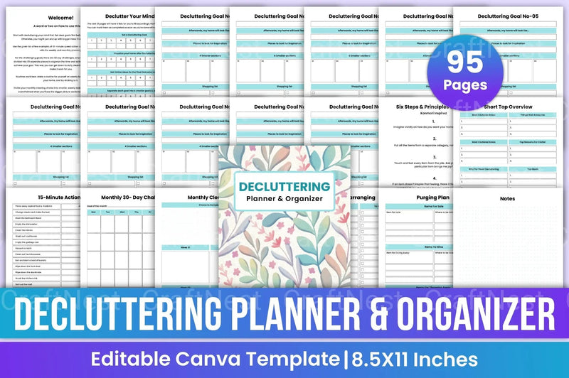 Decluttering Planner Organizer - CraftNest - Digital Crafting and Art