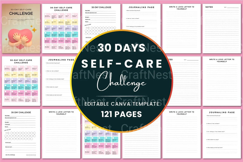 Day Self Care Challenge: Boost Your Wellbeing - CraftNest - Digital Crafting and Art