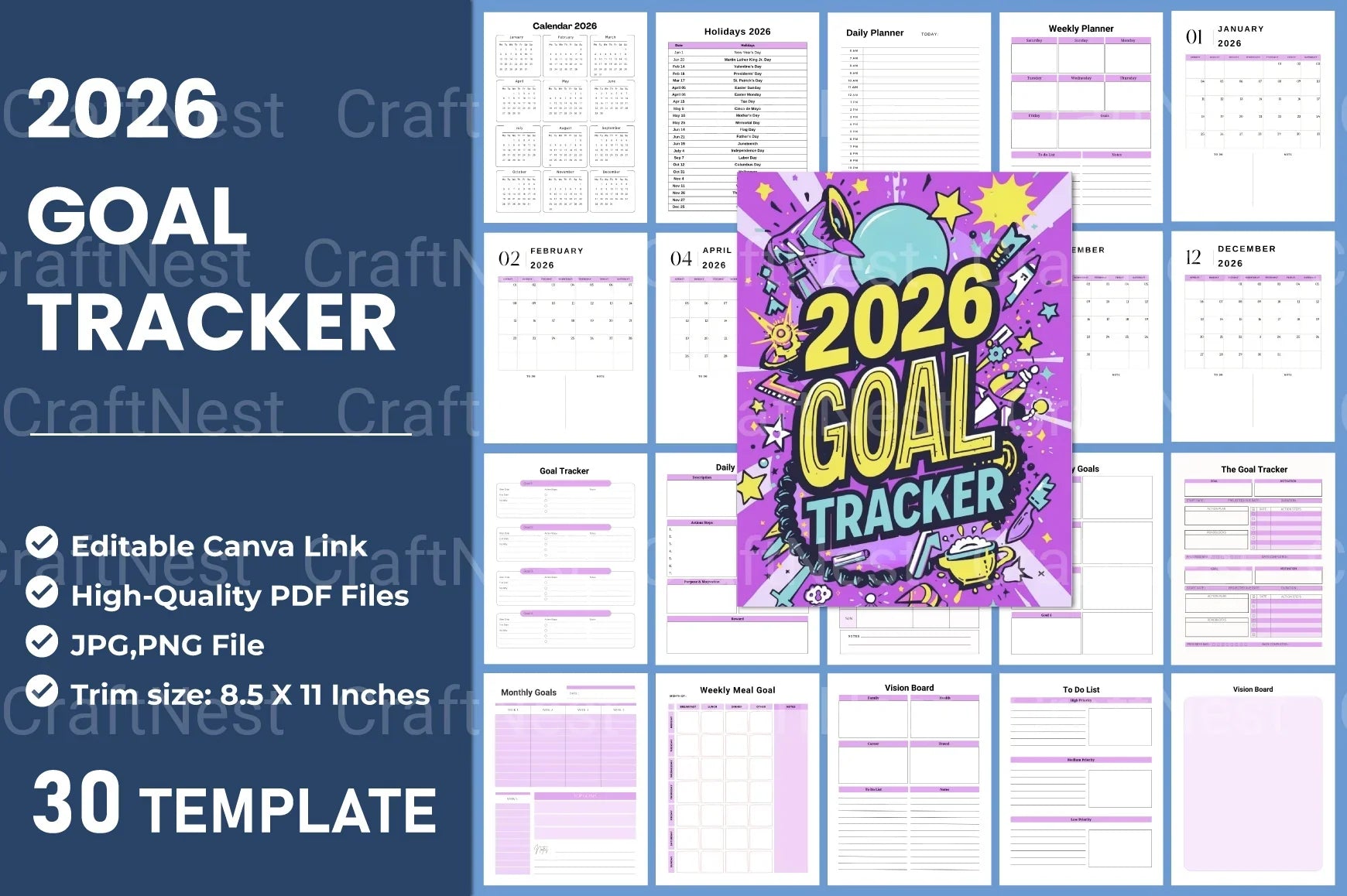 Goal Planner Guide - CraftNest - Digital Crafting and Art