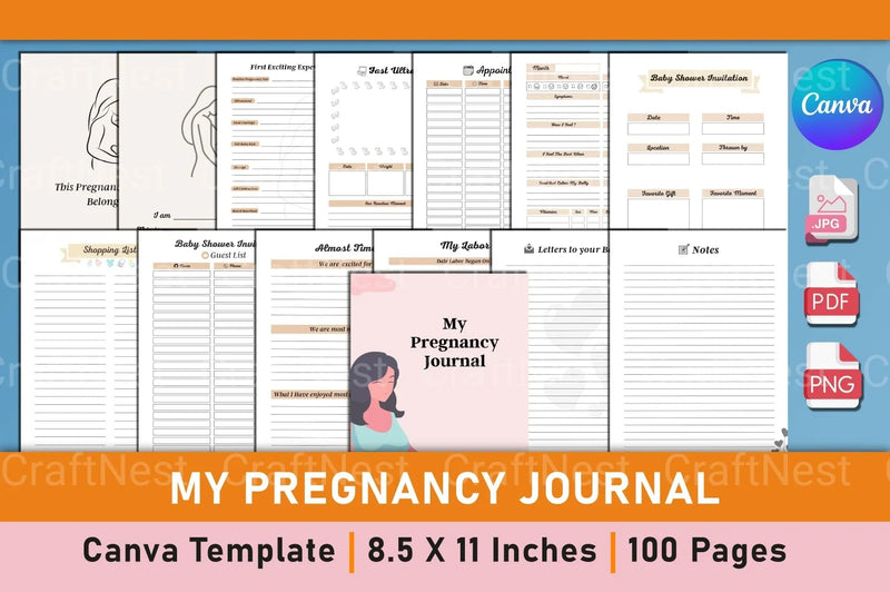 Pregnancy Journey with Canva - CraftNest - Digital Crafting and Art