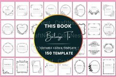 This Book Belongs To: Personalized Bookplate Design - CraftNest - Digital Crafting and Art