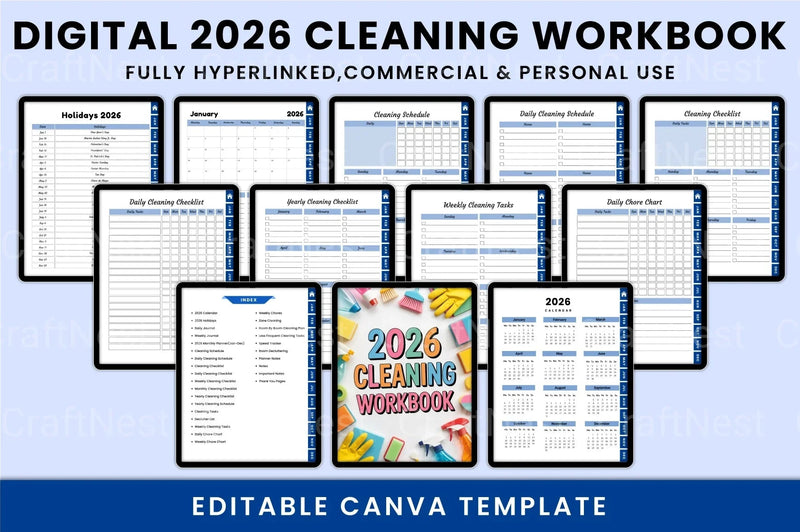 Cleaning Workbook Guide - CraftNest - Digital Crafting and Art