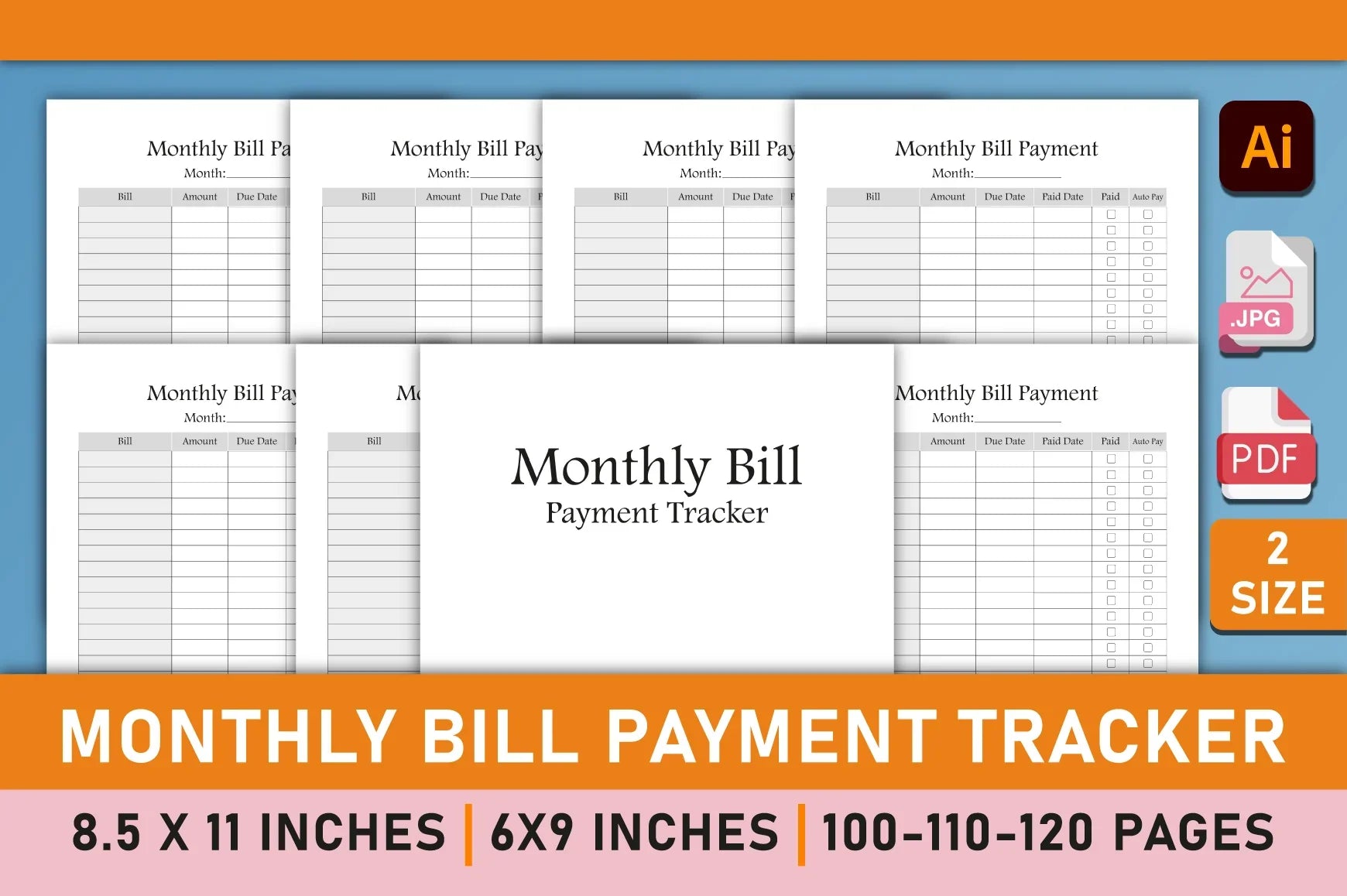 Monthly Bill Payment Tracker Planner Bundle - CraftNest - Digital Crafting and Art