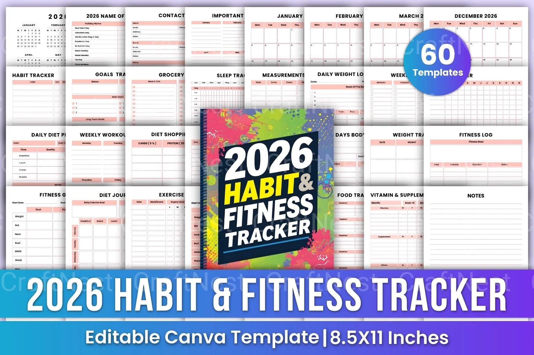 Habit Fitness Tracker: Boost Your Health & Productivity - CraftNest - Digital Crafting and Art