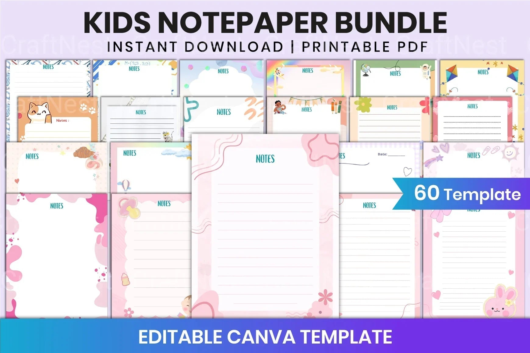 Kids Notepaper Design for Creative Writing - CraftNest - Digital Crafting and Art