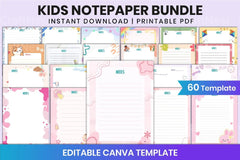 Kids Notepaper Design for Creative Writing - CraftNest - Digital Crafting and Art