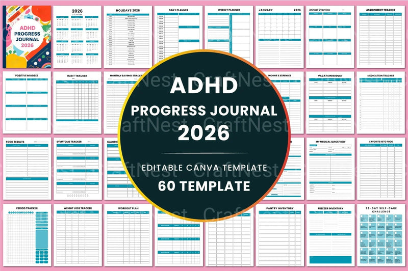 ADHD Progress Tracker - CraftNest - Digital Crafting and Art