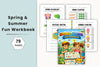 Spring Summer Fun Workbook for Kids