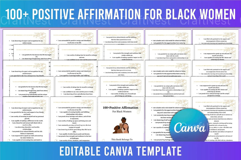 100 Positive Affirmations for Empowering Black Women - CraftNest - Digital Crafting and Art